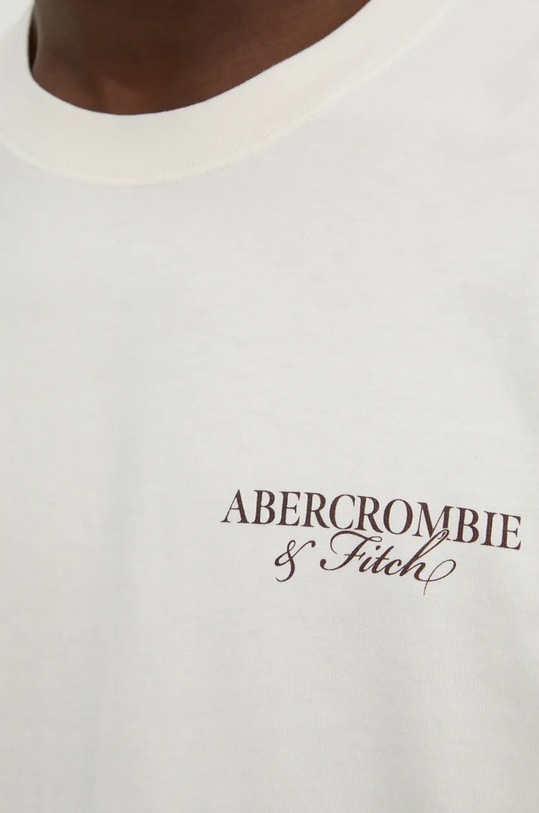 Abercrombie & Fitch tricou din bumbac KI123.4151.101 bej