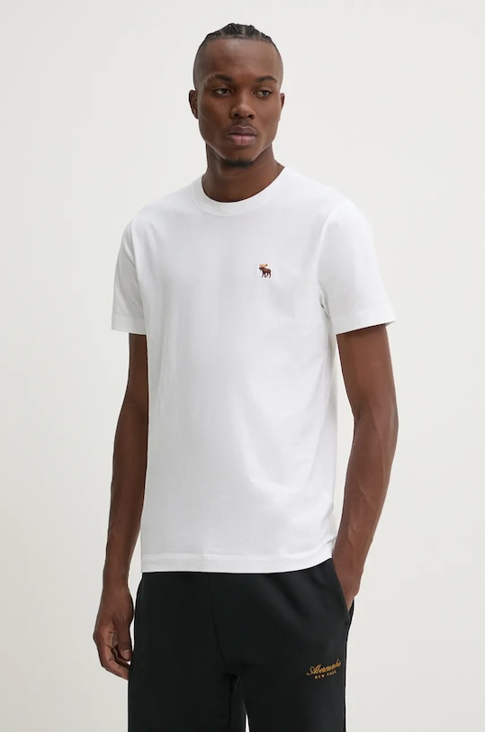 Abercrombie & Fitch tricou din bumbac 3-pack uni bej KI124.4175.100