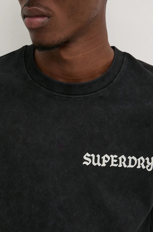 Superdry tricou din bumbac M1012012A.02A negru