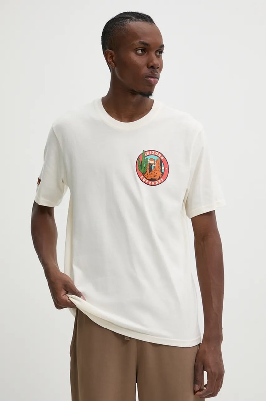 Хлопковая футболка Superdry хлопок бежевый M1012017A.2YW