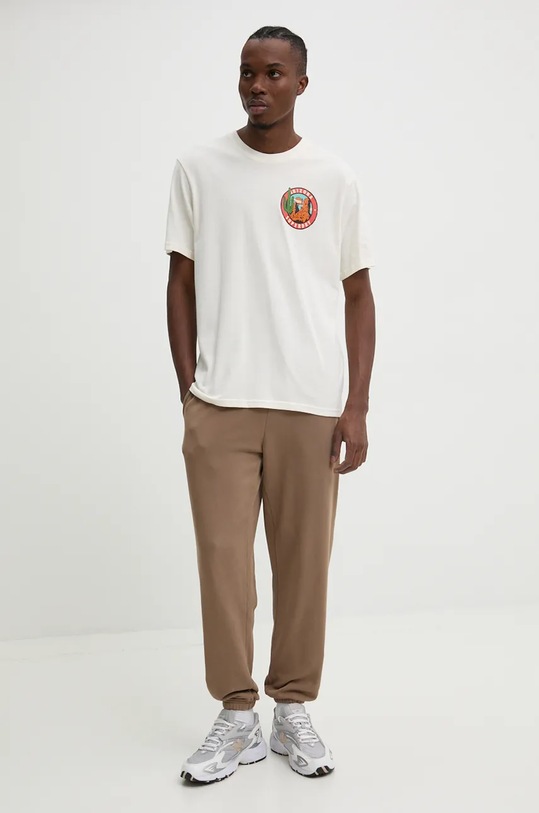 Хлопковая футболка Superdry M1012017A.2YW бежевый AW24