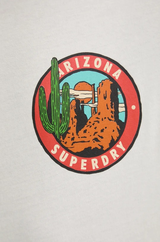 Хлопковая футболка Superdry бежевый M1012017A.2YW