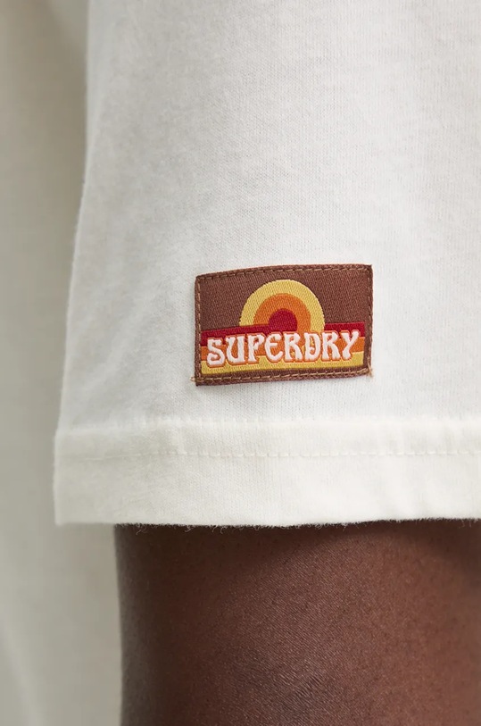 Хлопковая футболка Superdry M1012017A.2YW бежевый