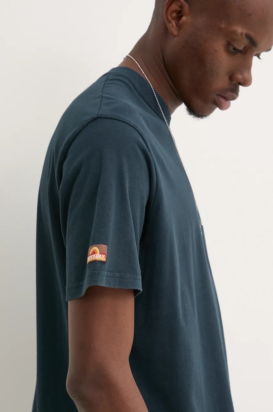 Superdry tricou din bumbac bleumarin M1012017A.98T