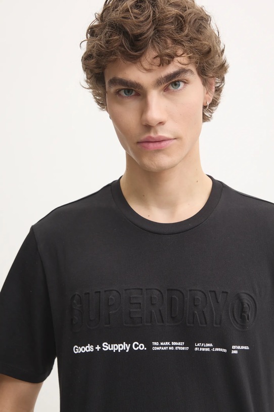 Хлопковая футболка Superdry чёрный M1012029A.02A