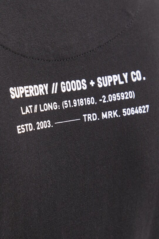 Bavlněné tričko Superdry M1012029A.02A černá
