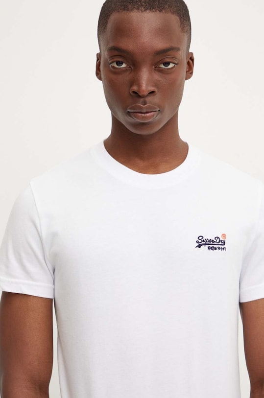 Superdry tricou din bumbac imprimeu alb M1012078A.01C
