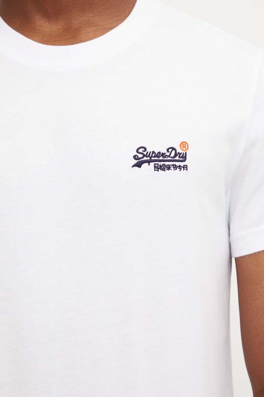 Superdry t-shirt bawełniany biały M1012078A.01C
