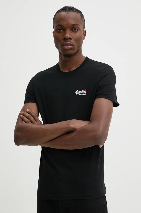 Bavlnené tričko Superdry čierna M1012078A.02A