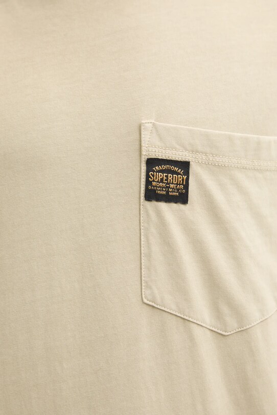 Хлопковая футболка Superdry M1012079A.2LH бежевый