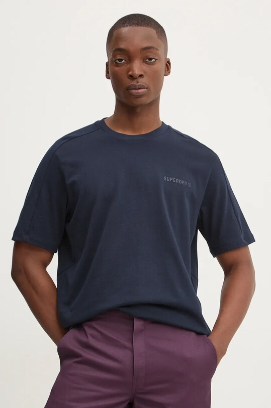 Бавовняна футболка Superdry темно-синій M1012083A.JKE