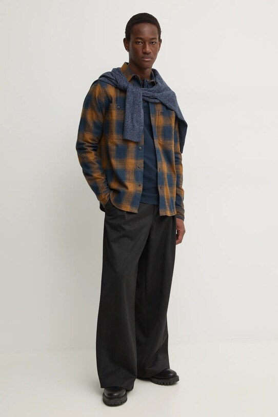 Хлопковый лонгслив Superdry M6010845A.98T тёмно-синий AW24