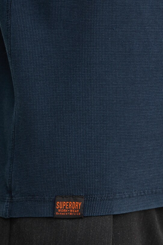 Bavlněné tričko s dlouhým rukávem Superdry M6010845A.98T námořnická modř