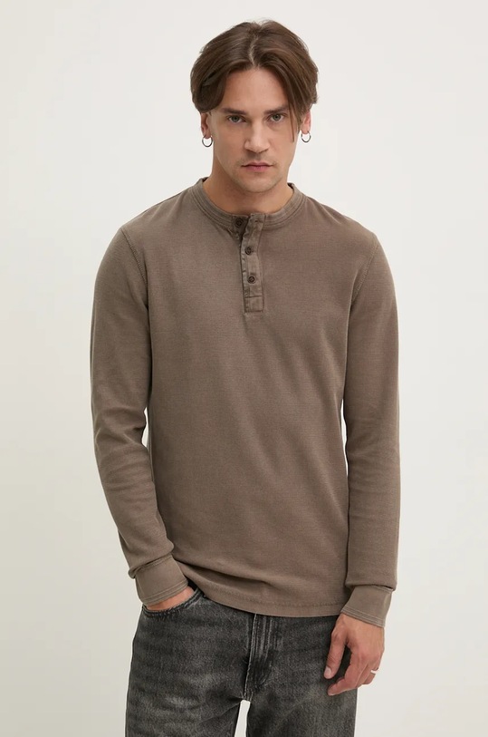 Pamučna majica dugih rukava Superdry bez uzorka zelena M6010845A.CWJ