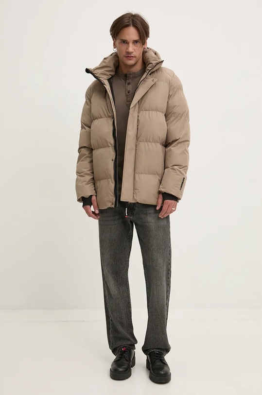 Pamučna majica dugih rukava Superdry M6010845A.CWJ zelena AW24