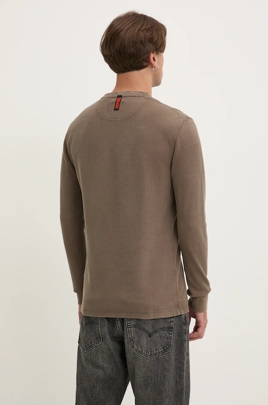 Одежда Хлопковый лонгслив Superdry M6010845A.CWJ зелёный