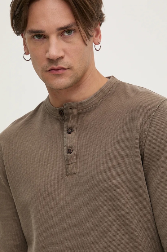 Хлопковый лонгслив Superdry зелёный M6010845A.CWJ