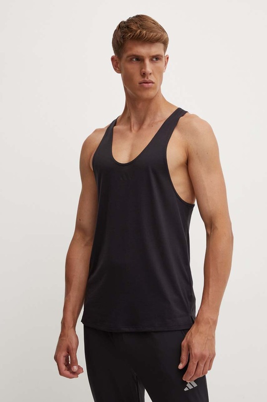 Majica kratkih rukava za trening adidas Performance Workout Stringer Planet friendly crna IL1403