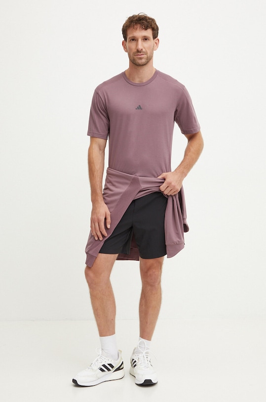 Футболка для тренинга adidas Performance Yoga IX9052 фиолетовой AW24