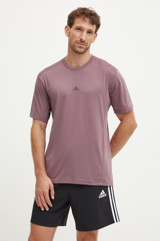 Одежда Футболка для тренинга adidas Performance Yoga IX9052 фиолетовой