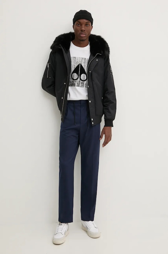 Bavlněné tričko MOOSE KNUCKLES M34MT711 bílá AW24