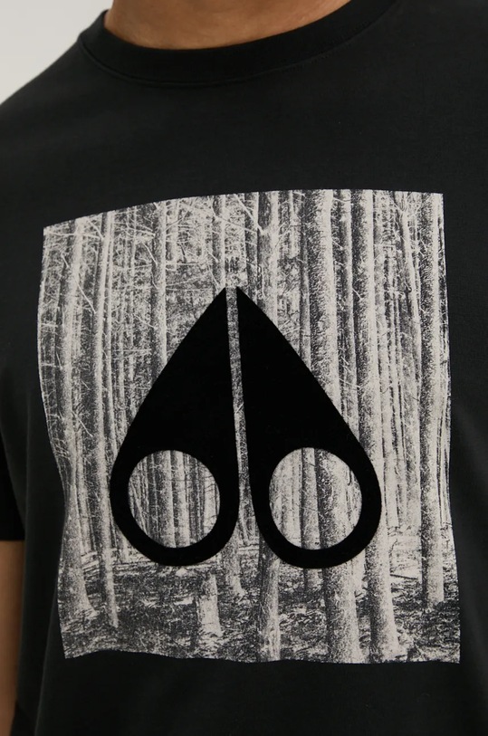 MOOSE KNUCKLES t-shirt in cotone M34MT711 nero