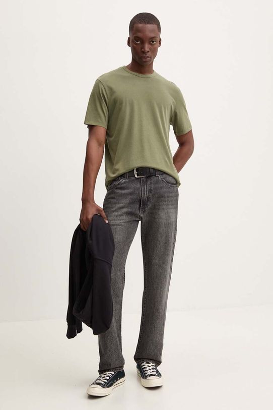 Bavlnené tričko Levi's A3756 zelená SS25