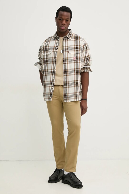 Levi's t-shirt bawełniany A3756 beżowy SS25