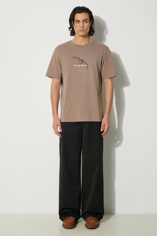 Filling Pieces t-shirt bawełniany Handshake 74413631407 beżowy AW24