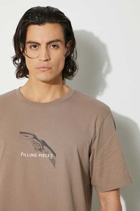Filling Pieces tricou din bumbac Handshake 74413631407 bej