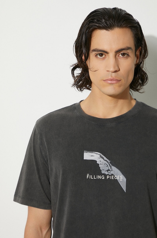 Filling Pieces t-shirt bawełniany Handshake Vintage 74413631284 szary