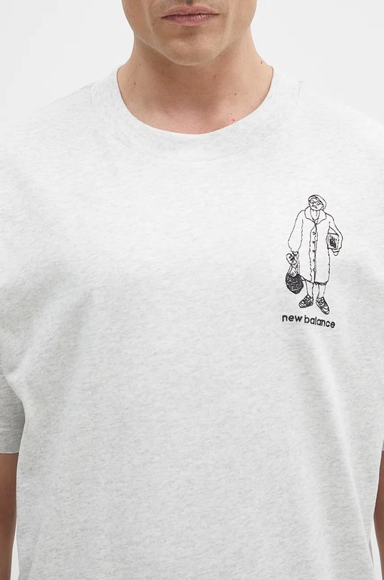 New Balance cotton t-shirt gray MT43554AHH