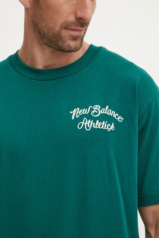 New Balance cotton t-shirt MT43556MHN green