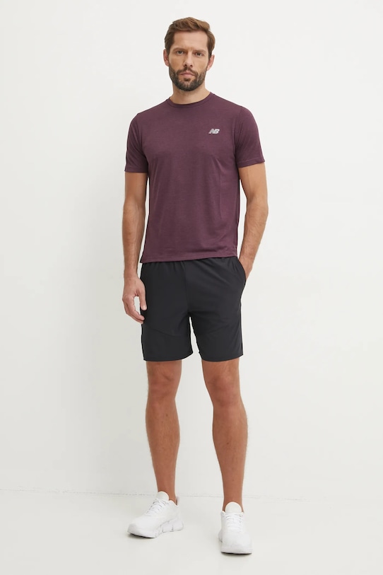 New Balance tricou de antrenament Athletics MT41253PLN violet AW24