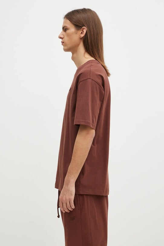 New Balance tricou din bumbac MT41533ROK maro AW24