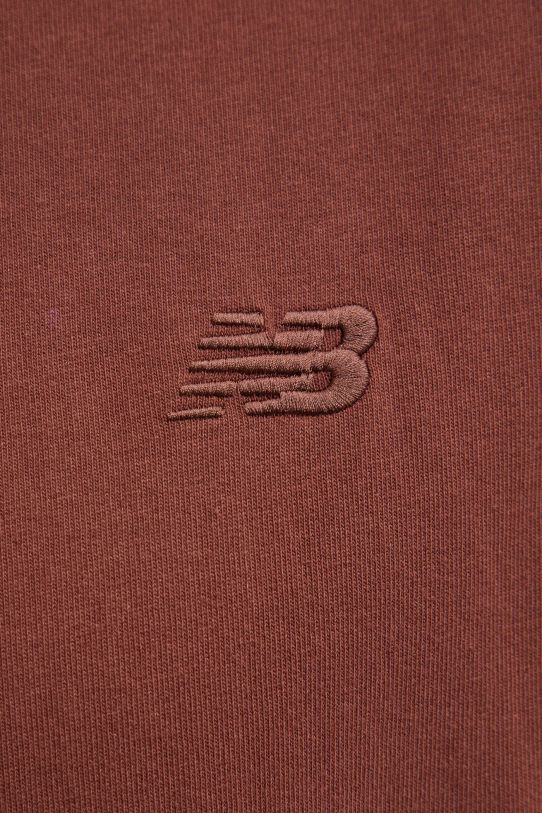 New Balance t-shirt bawełniany MT41533ROK brązowy