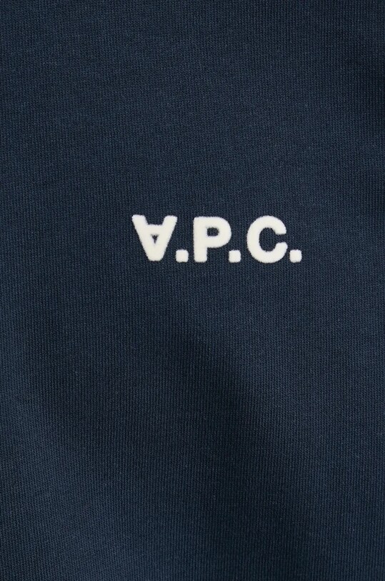 A.P.C. tricou din bumbac t-shirt boxy petit vpc COHBQ.H26391 bleumarin