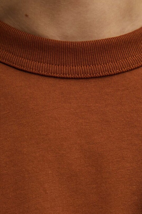 A.P.C. tricou din bumbac t-shirt boxy petit vpc COHBQ.H26391 maro