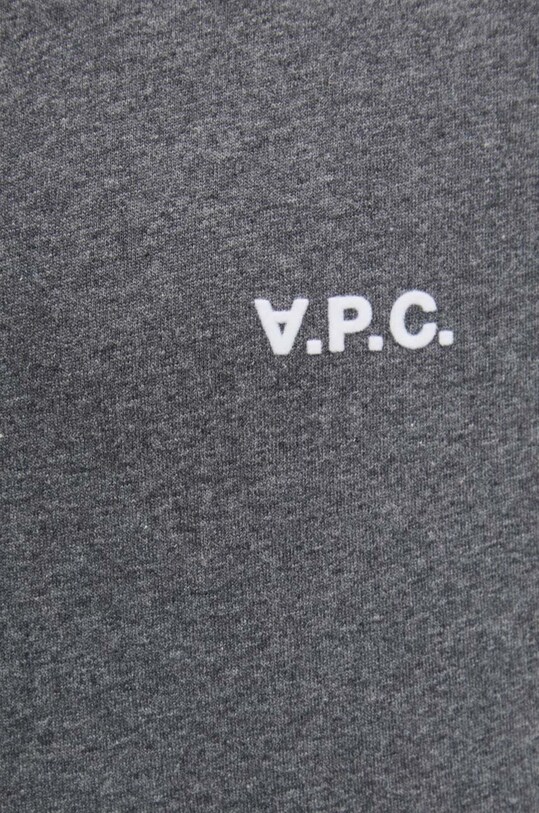 Хлопковая футболка A.P.C. t-shirt boxy petit vpc COHBQ.H26391 серый