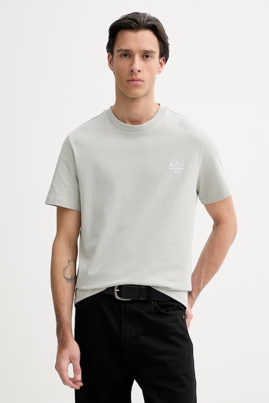 A.P.C. t-shirt bawełniany standard rue madame GOTS zielony COHBU.M26388