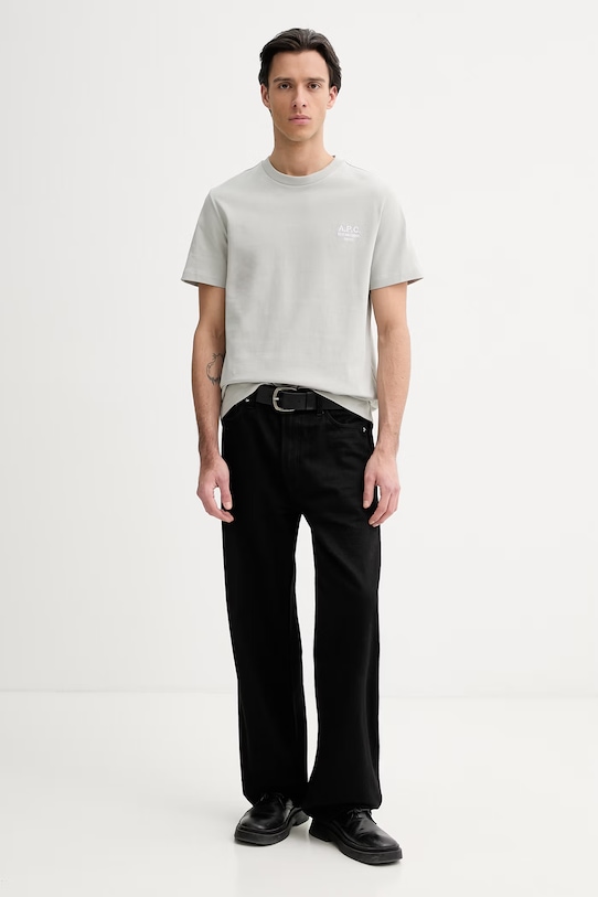 A.P.C. t-shirt bawełniany standard rue madame GOTS COHBU.M26388 zielony SS26