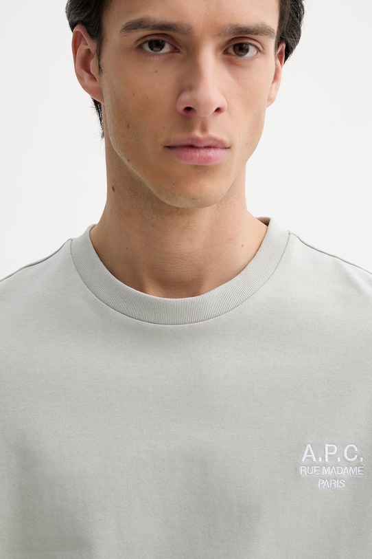 A.P.C. t-shirt bawełniany standard rue madame GOTS zielony COHBU.M26388