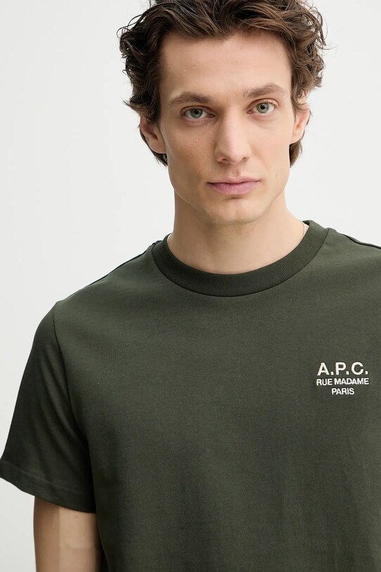 Bavlnené tričko A.P.C. standard rue madame GOTS COHBU.M26388
