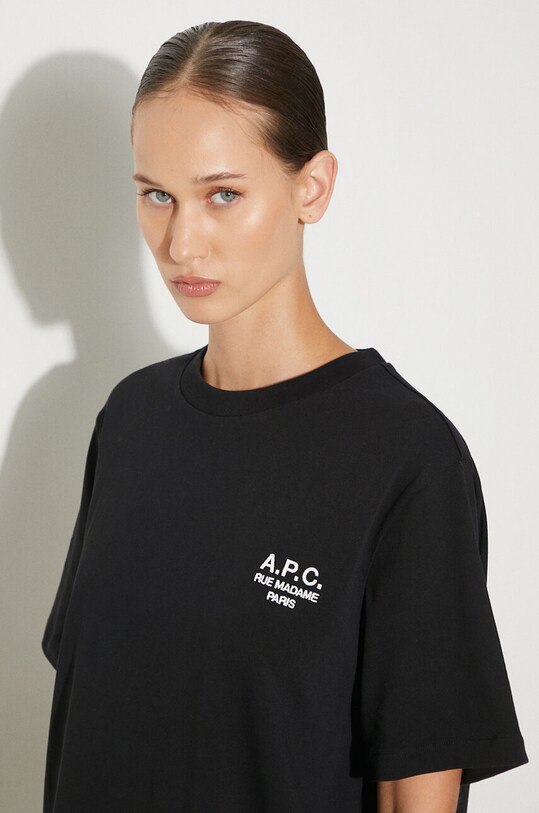 A.P.C. t-shirt bawełniany standard rue madame GOTS COHBU.M26388 czarny