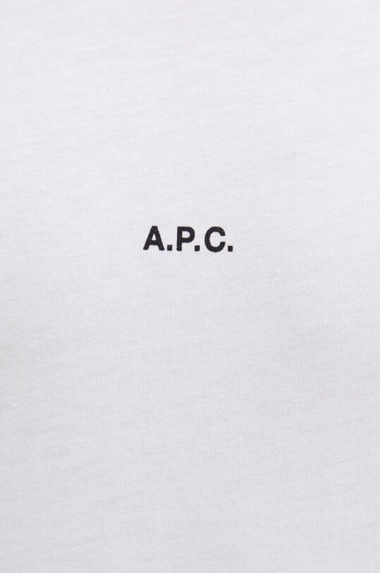 Бавовняна футболка A.P.C. t-shirt boxy micro logo GOTS COHBW.H26386 білий