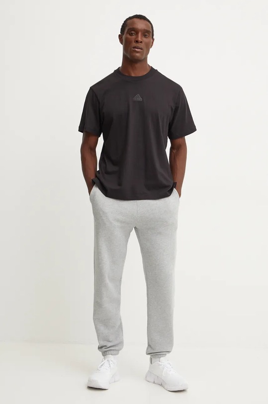 adidas tricou din bumbac Essentials IW3539 negru AW24