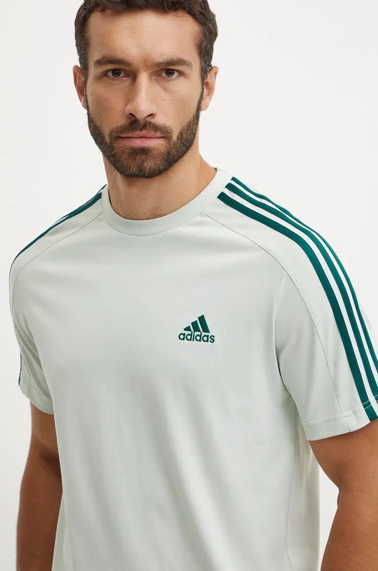 adidas tricou din bumbac Essentials turcoaz IX0156