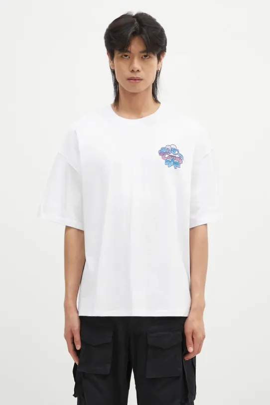 Alpha Industries t-shirt in cotone Candy Crew rilassato bianco 148509