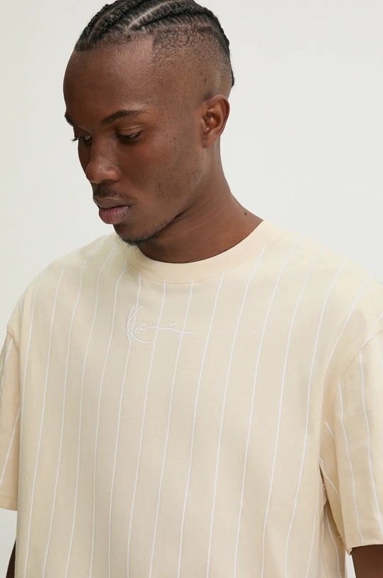 Karl Kani tricou din bumbac imprimeu bej 60300090