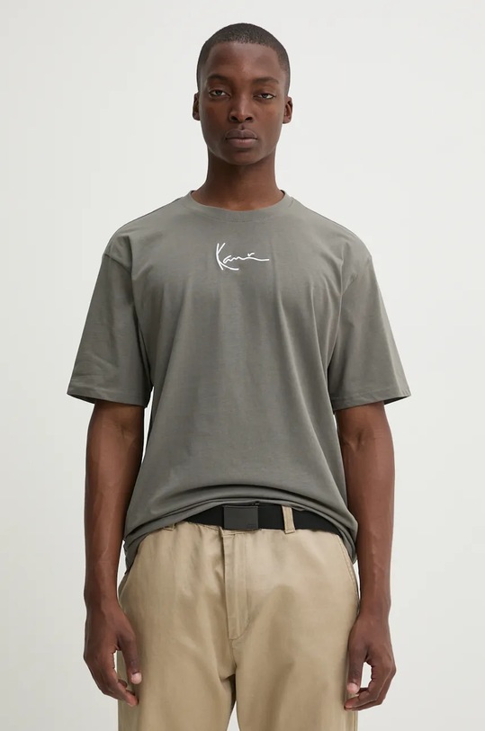 Karl Kani tricou din bumbac gri 60300100